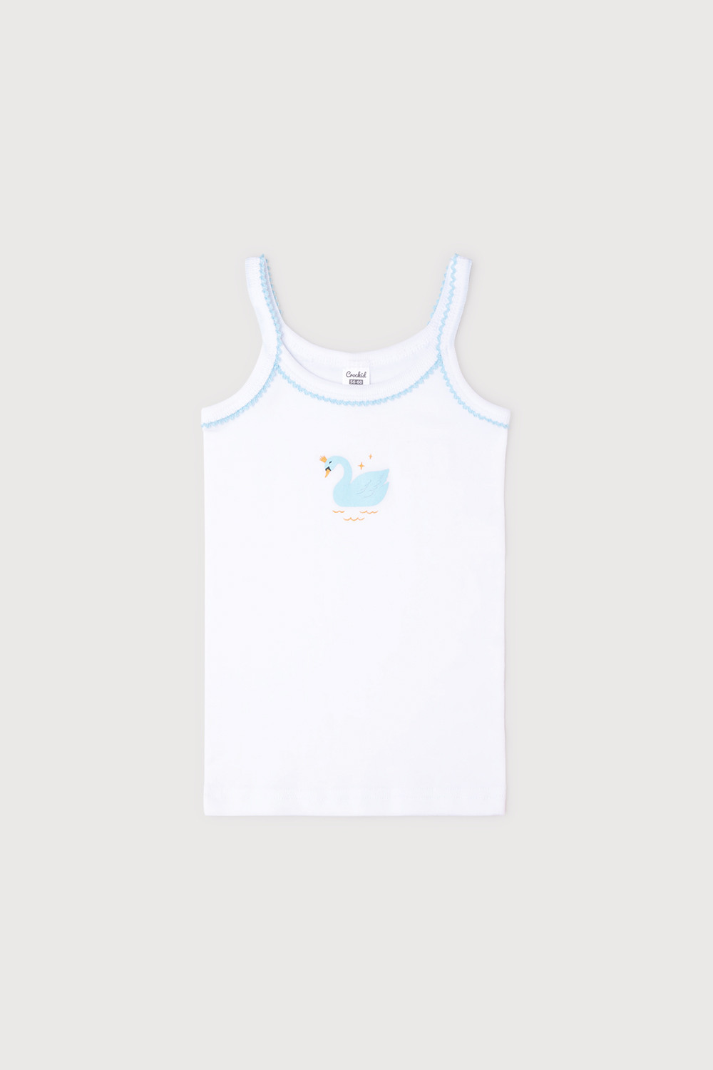 картинка Майка для девочки Crockid К 1082 белый (звездный вальс) от магазина детских товаров ALiSa