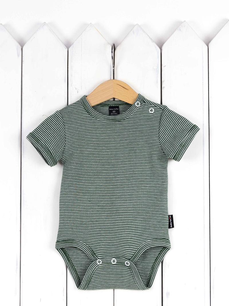 картинка Боди для мальчика Baby Boom Б98/4-И Зелёная полоска я703 от магазина детских товаров ALiSa