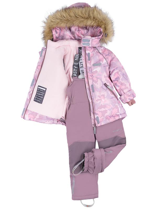 картинка Комплект зимний для девочки NIKASTYLE 7з0624 Роза Орхидея от магазина детских товаров ALiSa