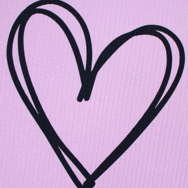 картинка Пижама для девочки YLA 7006700115 Сиреневый сердце от магазина детских товаров ALiSa