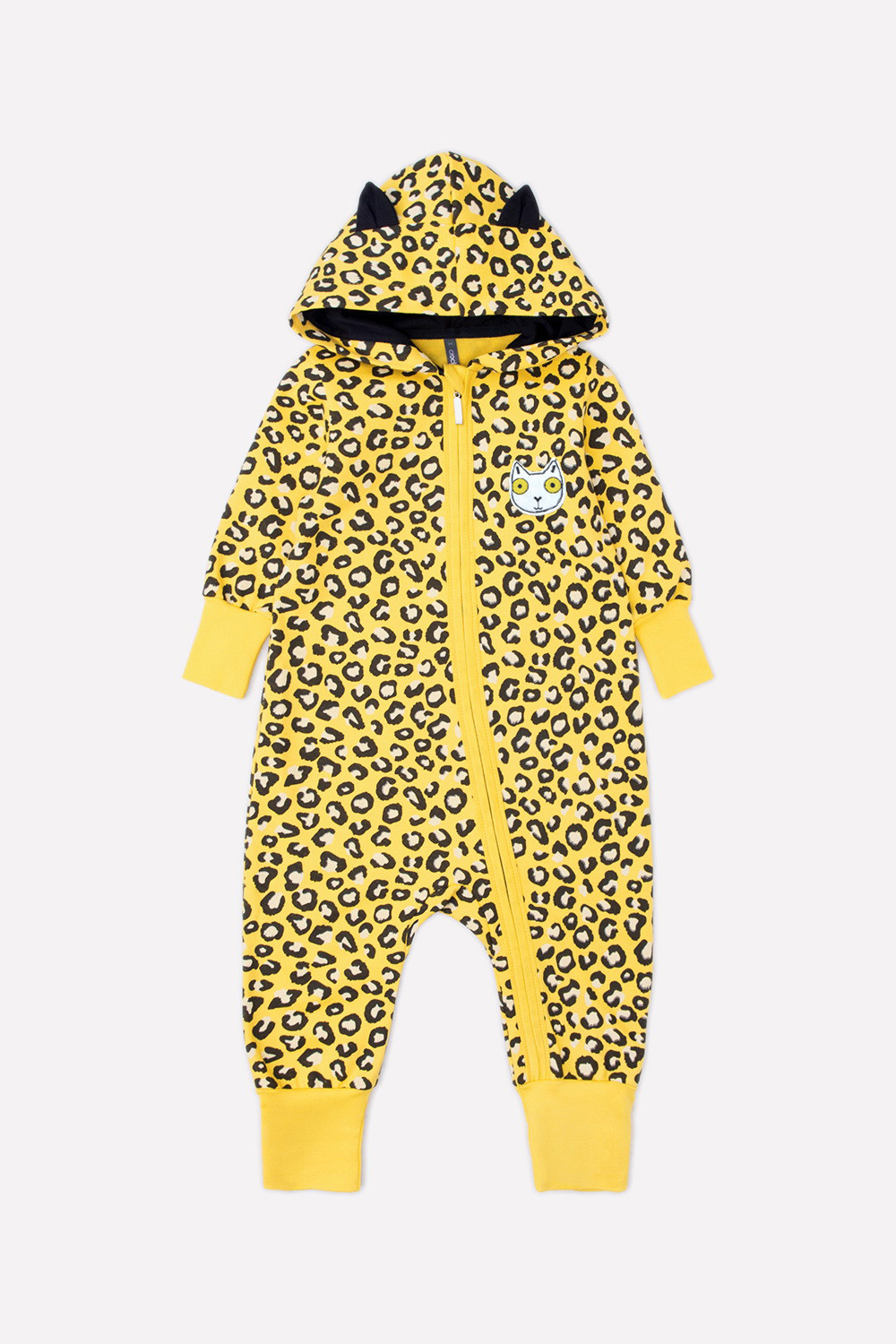 картинка Комбинезон для девочки Crockid КР 6331 желтый, леопард к269 от магазина детских товаров ALiSa
