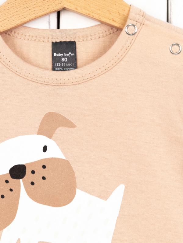 картинка Футболка детская Baby Boom Ф90/9-К Светло-бежевый от магазина детских товаров ALiSa