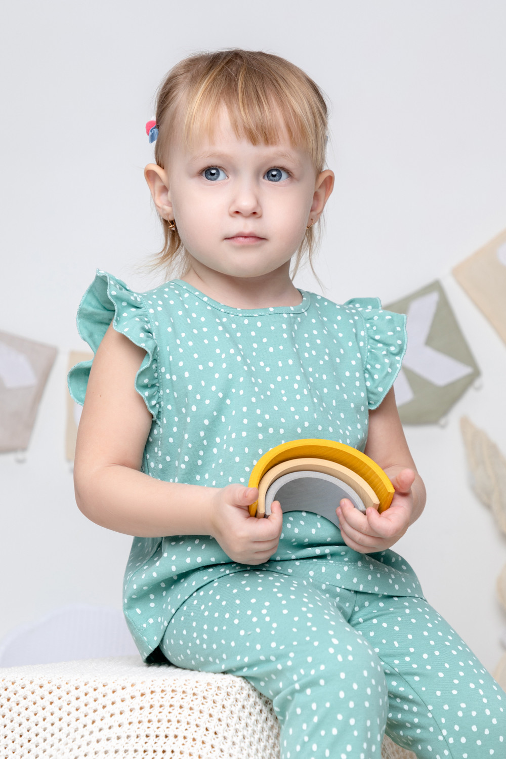 картинка Футболка для девочки Crockid КР 301627 мятный зеленый, крапинки к361 от магазина детских товаров ALiSa