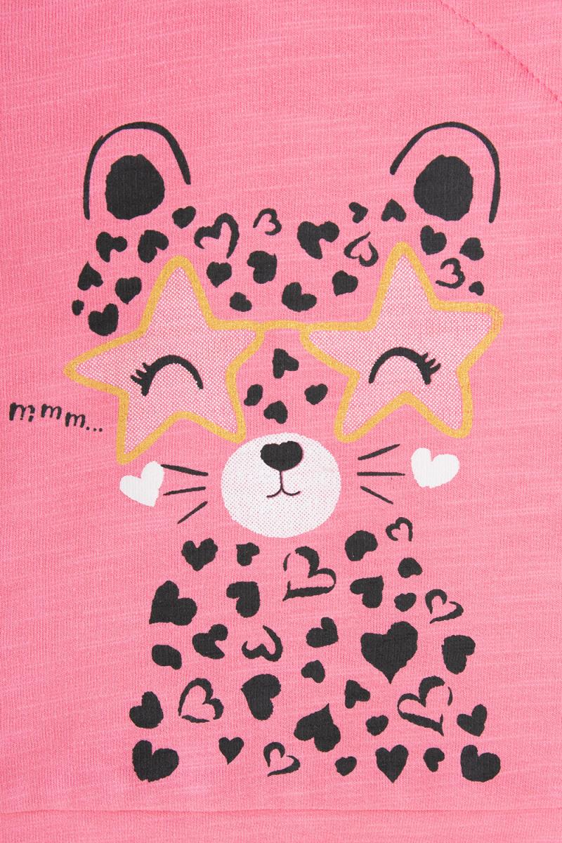 картинка Джемпер для девочки Crockid К 300724 клубничное суфле (леопардовый котенок) от магазина детских товаров ALiSa