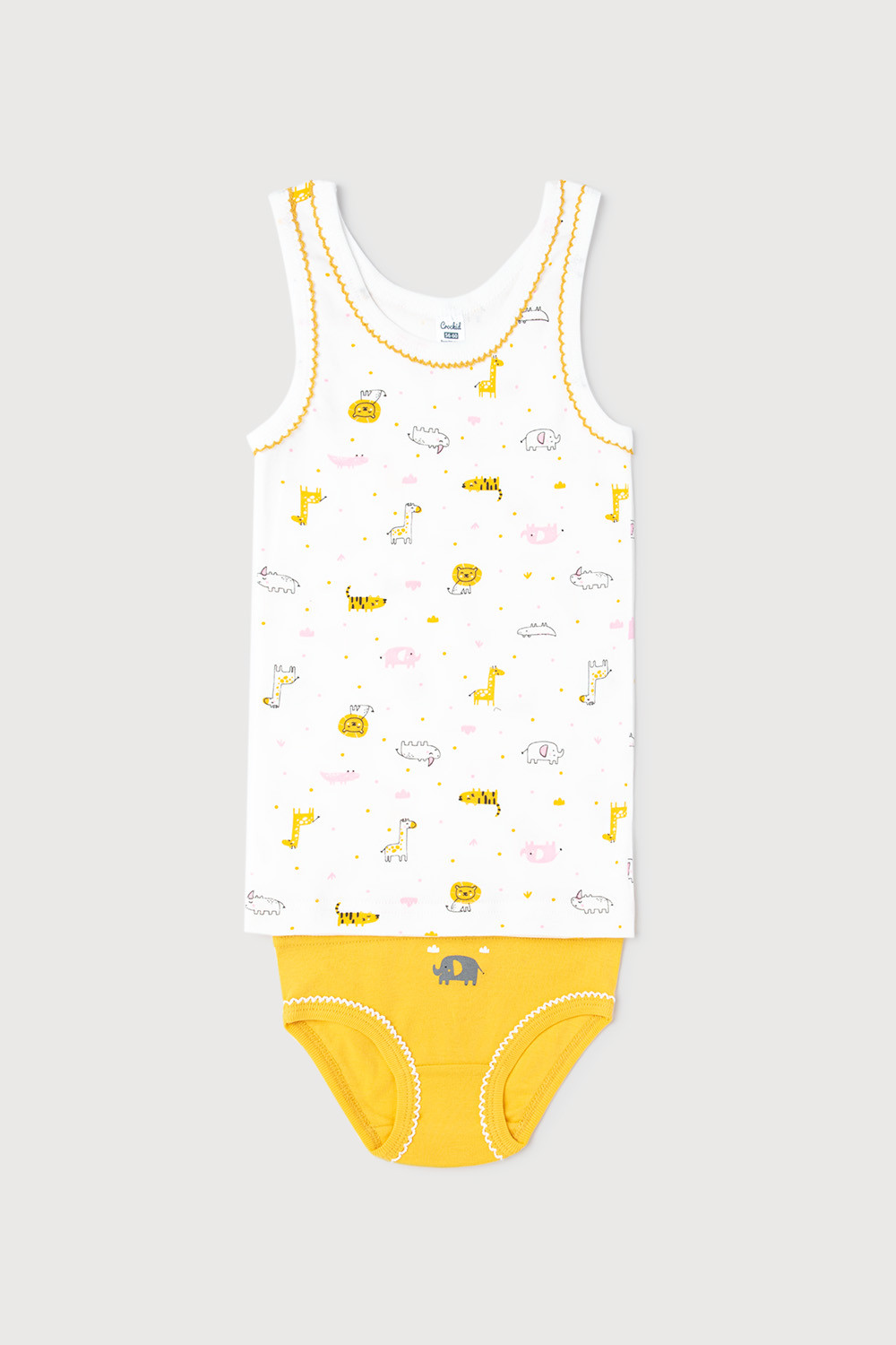 картинка Комплект для девочки Crockid К 1064 зоопарк на сахаре + желтый от магазина детских товаров ALiSa