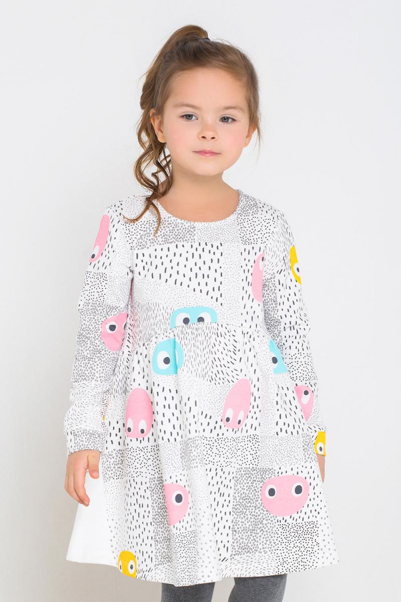 картинка Платье для девочки Crockid КР 5559 смайлики на сахаре к225 от магазина детских товаров ALiSa
