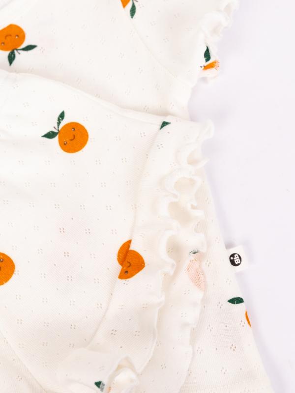 картинка Пижама для девочки Baby Boom КС21/3-Р Ажурная рибана Апельсины от магазина детских товаров ALiSa