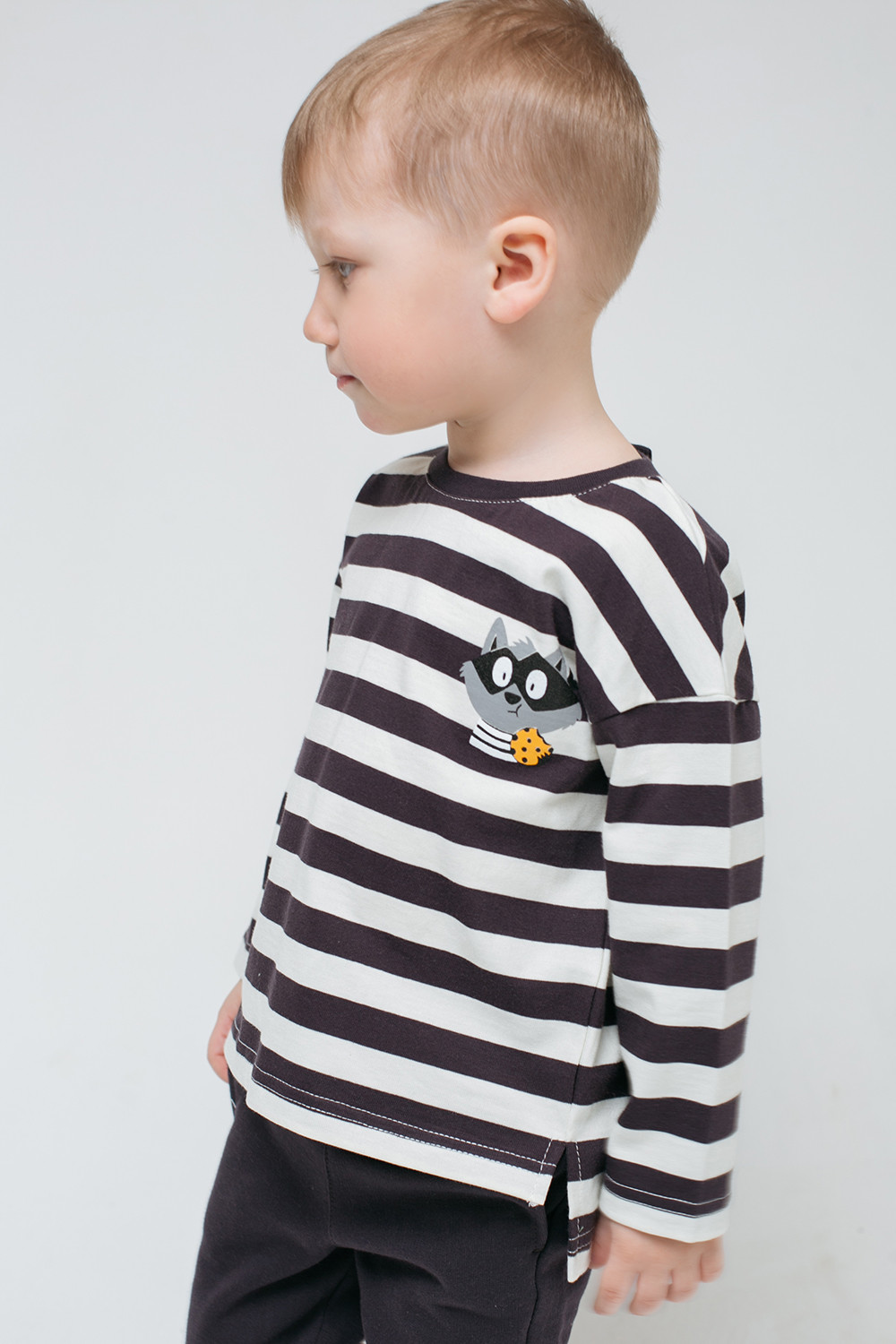 картинка Джемпер для мальчика Crockid КР 301441 угольный серый, полоска к294 от магазина детских товаров ALiSa