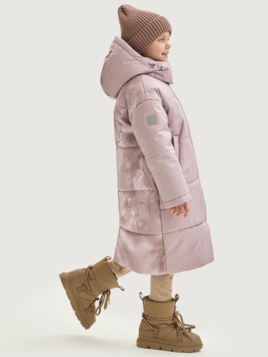 картинка Пальто для девочки NIKASTYLE 6з9225 Пудра Орхидея от магазина детских товаров ALiSa