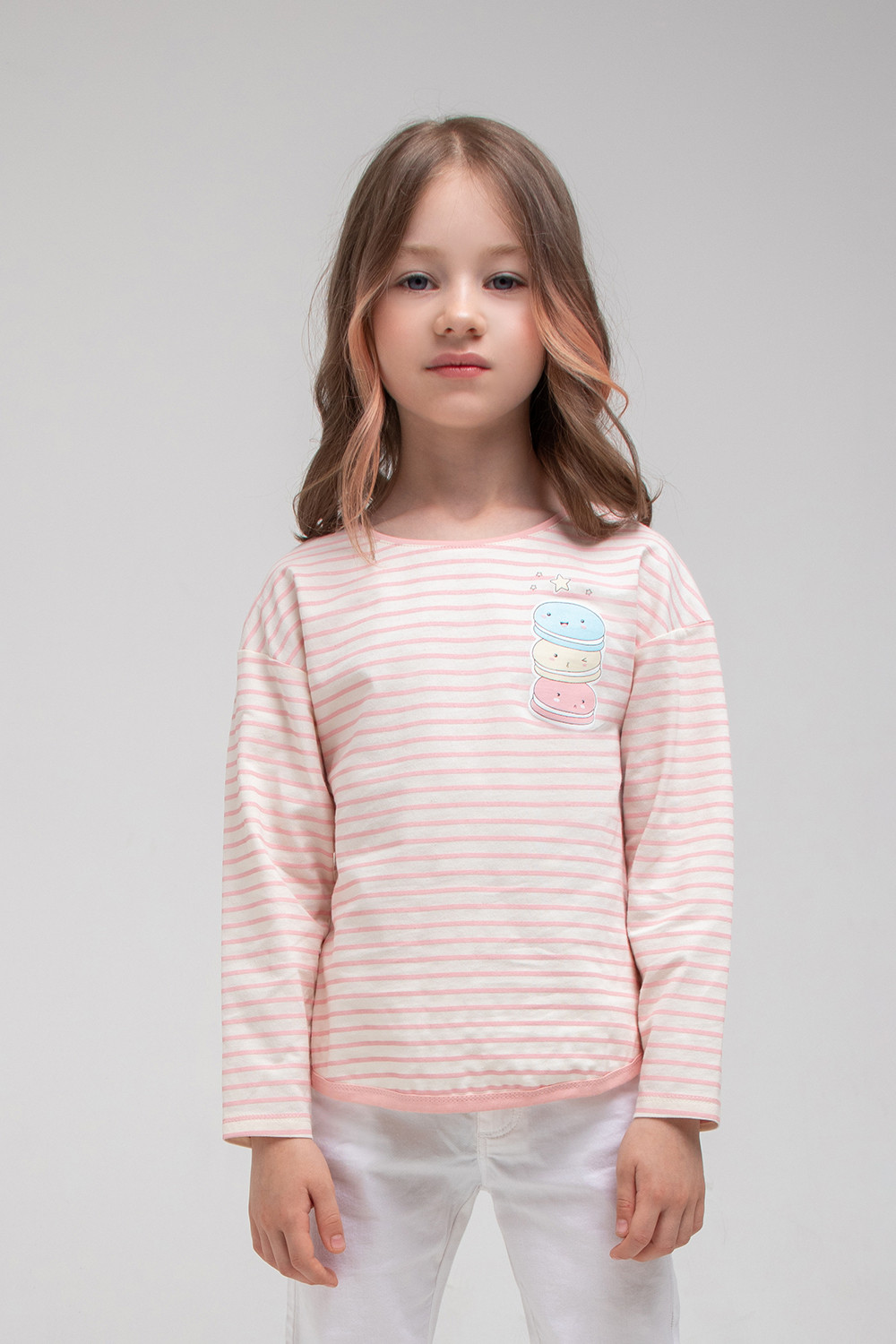 картинка Джемпер для девочки Crockid КР 301642 пыльная роза, полоска к325 от магазина детских товаров ALiSa