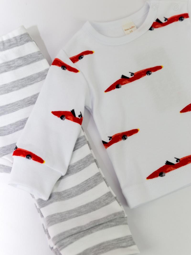 картинка Комплект для мальчика Baby Boom BB КД183/13-Ф  Гонки + серо-белые полоски от магазина детских товаров ALiSa