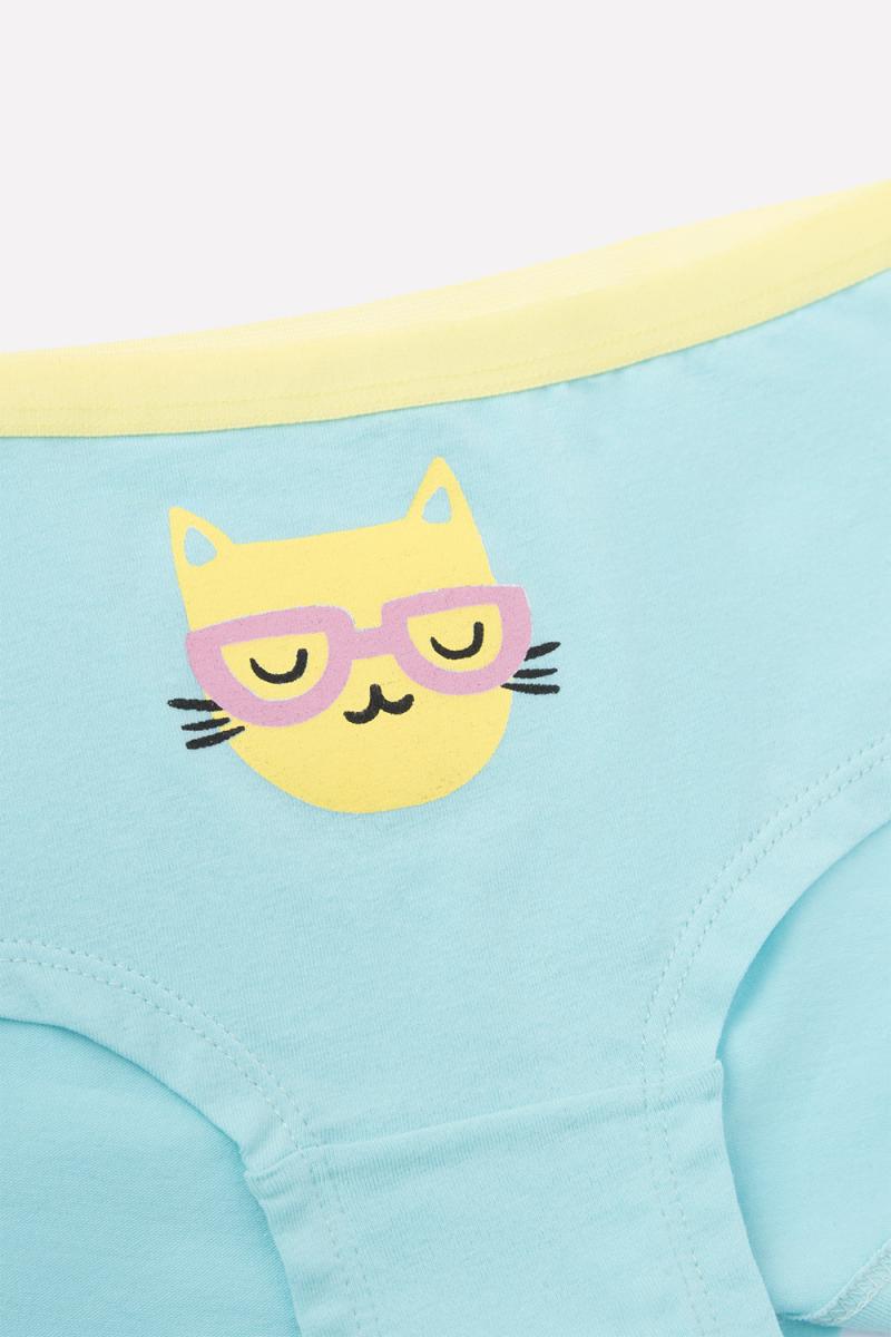 картинка Трусы для девочки Crockid КБ 1973-2 мятная конфета (кошка) от магазина детских товаров ALiSa