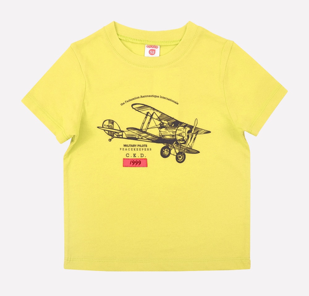 картинка Футболка для мальчика Crockid К 300668  бледный лимон1 от магазина детских товаров ALiSa