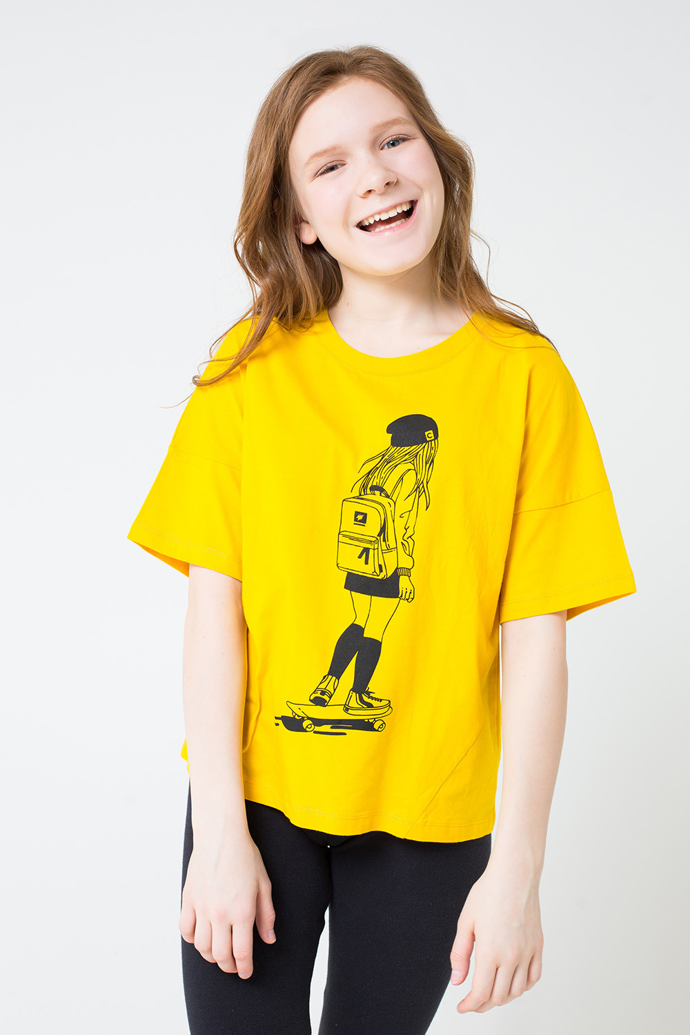 картинка Футболка для девочки Crockid КБ 300834 желтый к15 от магазина детских товаров ALiSa