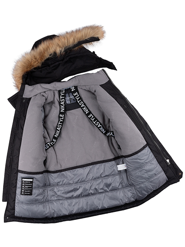 картинка Куртка зимняя для мальчика NIKASTYLE 4з3724 Черный от магазина детских товаров ALiSa