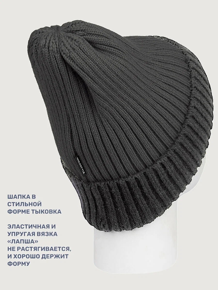 картинка Шапка зимняя для мальчика NIKASTYLE 11з16125 Черный от магазина детских товаров ALiSa