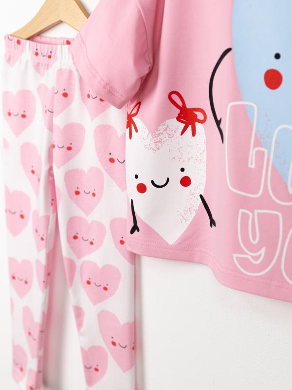 картинка Комплект для девочки Baby Boom КД559/2-К Розовый + сердечки от магазина детских товаров ALiSa