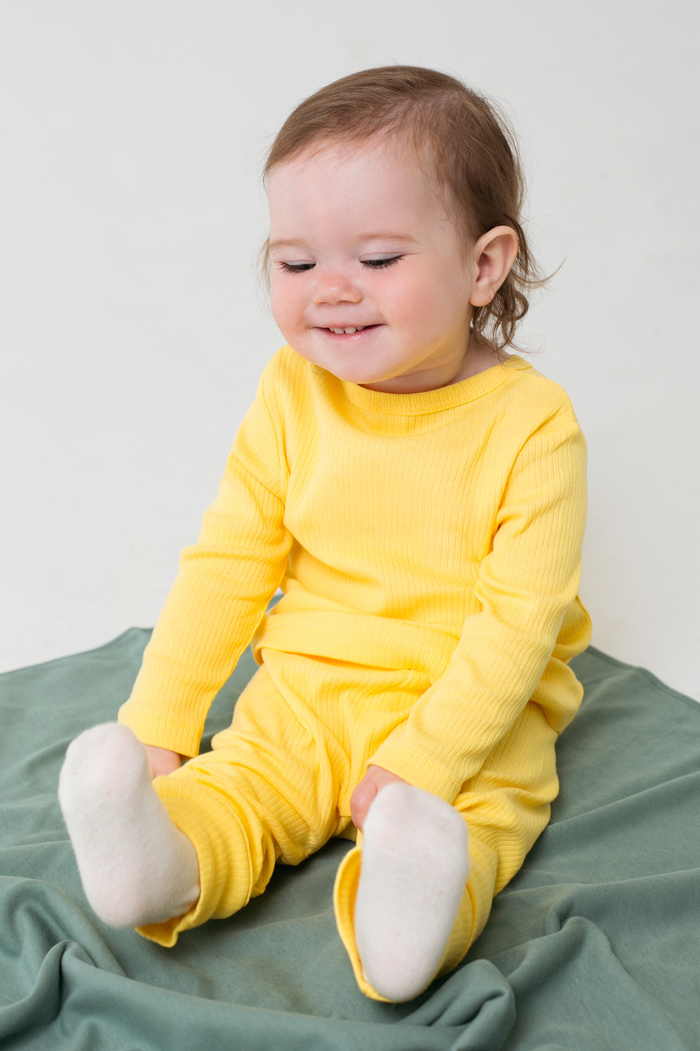 картинка Брюки Crockid К 400225 светло-желтый (малыш дино) от магазина детских товаров ALiSa