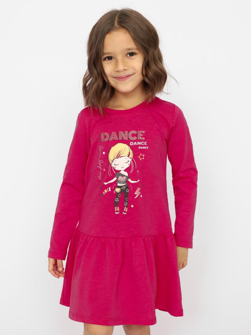 картинка Платье для девочки Сherubino CWKG 63276-46-331 Циклама от магазина детских товаров ALiSa