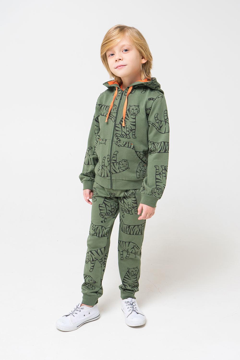 картинка Комплект для мальчика Crockid К 2662 бронзово-зеленый, тигры к1243 от магазина детских товаров ALiSa