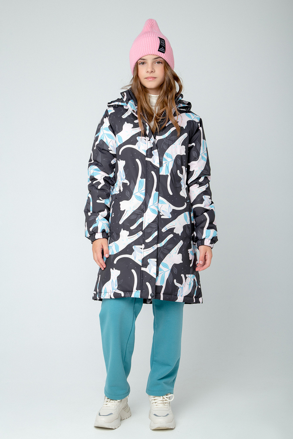 картинка Пальто зимнее для девочки Crockid ВКБ 38086/н/4 ГР от магазина детских товаров ALiSa