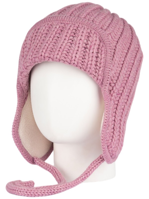 картинка Шапка ушанка утепленная для девочки NIKASTYLE 11з15824 Сухая роза от магазина детских товаров ALiSa