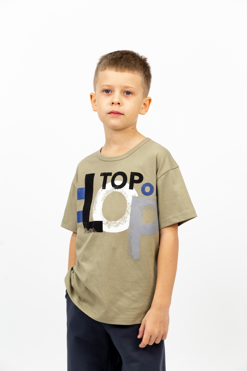 картинка Футболка для мальчика Baby Boom Ф154/5-К Олива Б120 от магазина детских товаров ALiSa