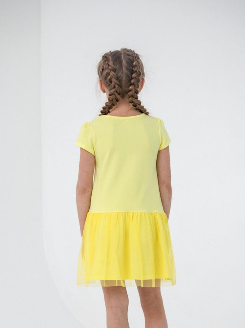 картинка Платье для девочки Cherubino CSKG 63081-30-311 Желтый от магазина детских товаров ALiSa