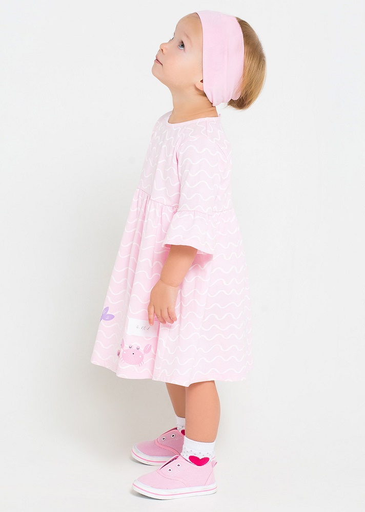 картинка Платье для девочки Crockid КР 5508 волна на розовом облаке к209 от магазина детских товаров ALiSa