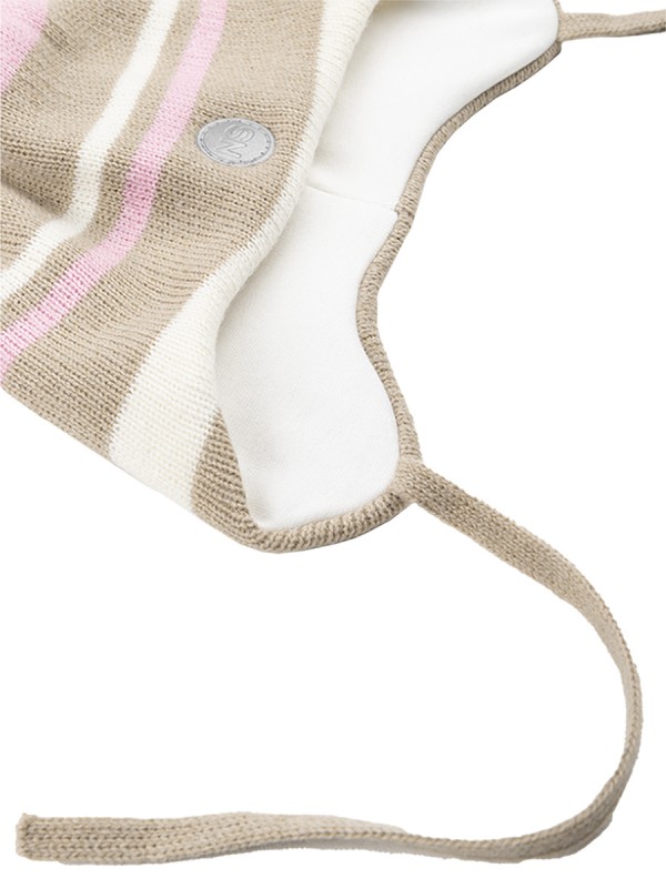 картинка Шапка утепленная для девочки NIKASTYLE 11з15424 Беж светло-розовый от магазина детских товаров ALiSa