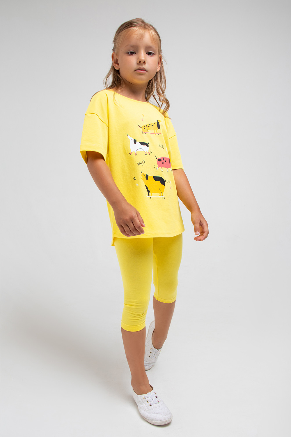 картинка Бриджи для девочки Crockid К 4655 сочный лимон к1286 от магазина детских товаров ALiSa