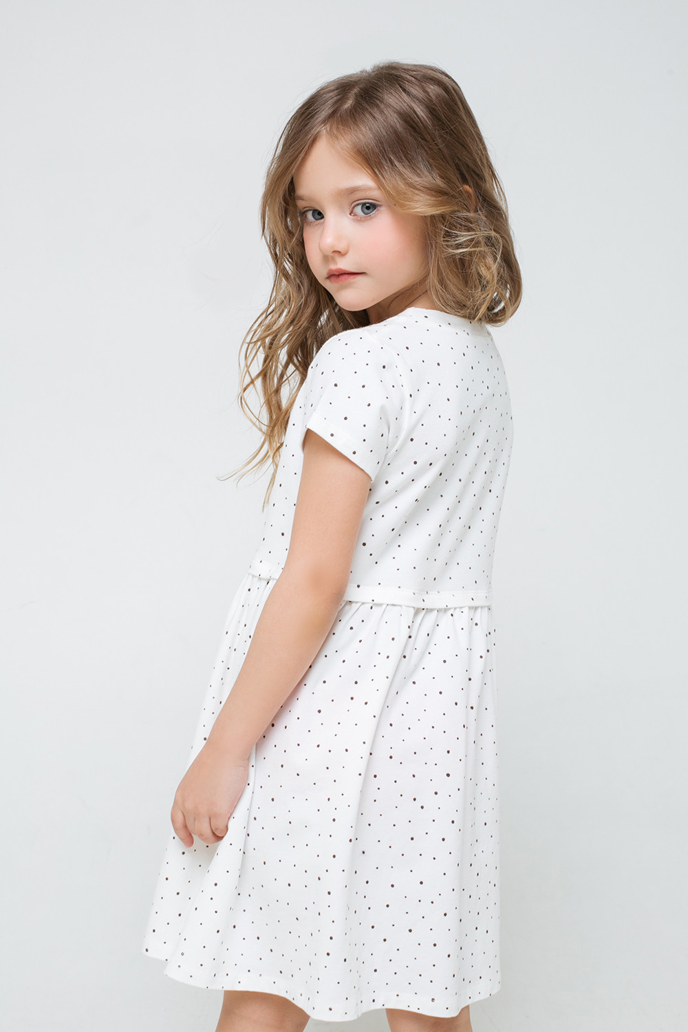 картинка Платье для девочки Crockid КР 5715 сахар, крупинки к303 от магазина детских товаров ALiSa