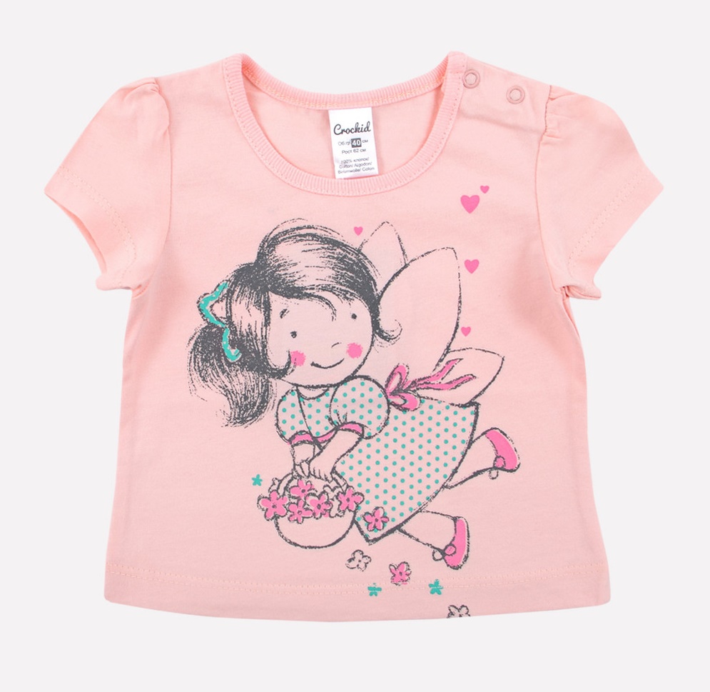 картинка Футболка для девочки Crockid К 3698 розовый (девочка) от магазина детских товаров ALiSa