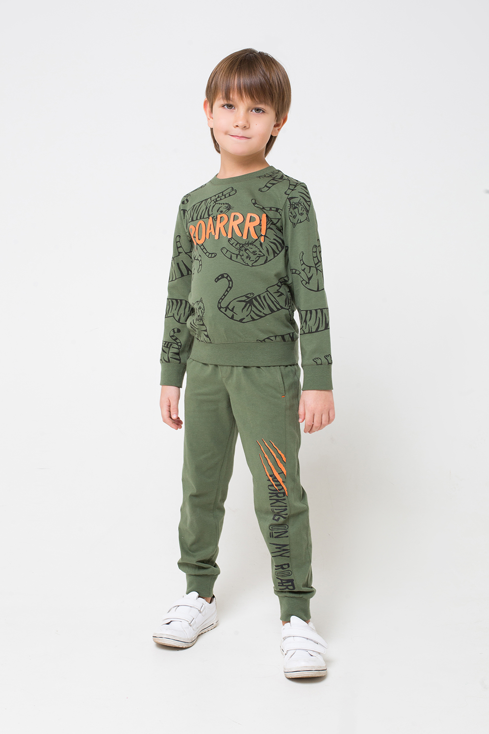 картинка Брюки для мальчика Crockid К 4818 бронзово-зеленый к1243 от магазина детских товаров ALiSa