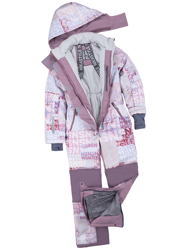 картинка Комбинезон зимний для девочки NIKASTYLE 8з2824 з24 Бежевый орхидея от магазина детских товаров ALiSa