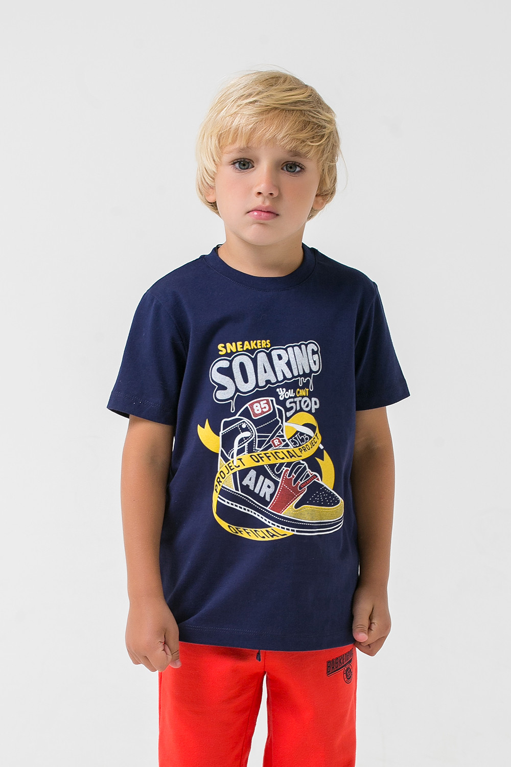 картинка Футболка для мальчика Crockid К 301277 глубокий синий к1259 от магазина детских товаров ALiSa