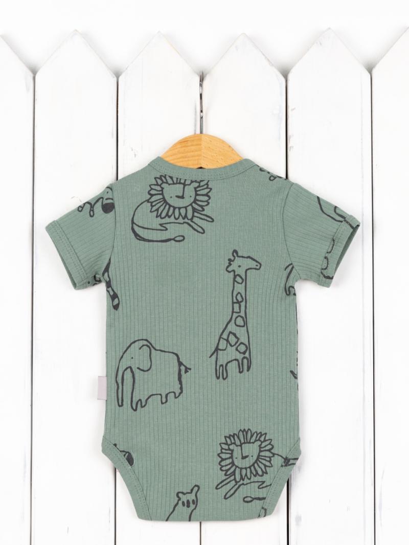 картинка Боди для мальчика Baby Boom Б98/10-К Сафари на шалфее я736 от магазина детских товаров ALiSa