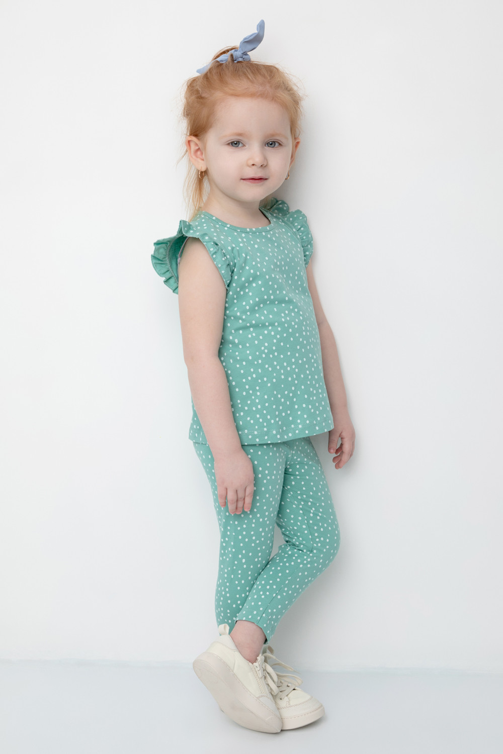 картинка Бриджи для девочки Crockid КР 4321 мятный зеленый, крапинки к361 от магазина детских товаров ALiSa