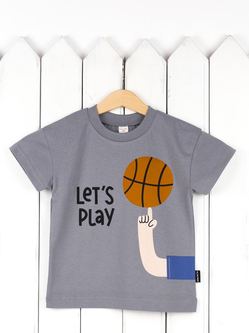 картинка Футболка для мальчика Baby Boom Ф95/6-К Светло-серый от магазина детских товаров ALiSa