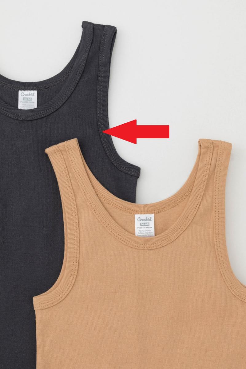 картинка Майка для мальчика Crockid К 1182-2 итальянский песок,темно-серый (т серый) от магазина детских товаров ALiSa