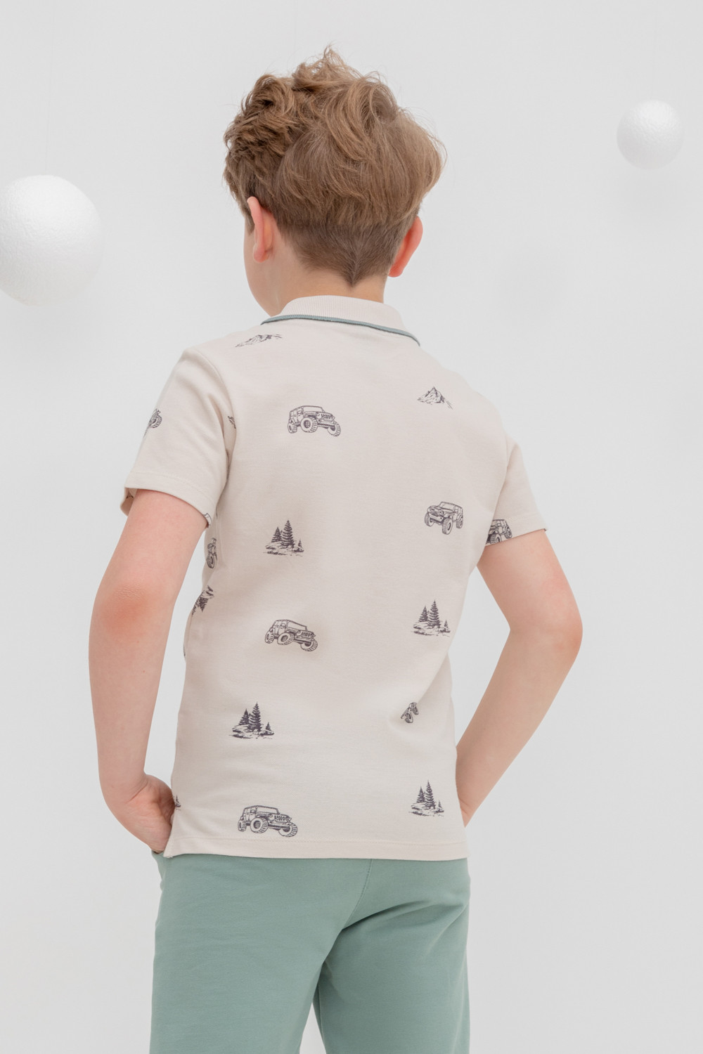 картинка Джемпер поло для мальчика Crockid КР 302232 бежевый к426 от магазина детских товаров ALiSa