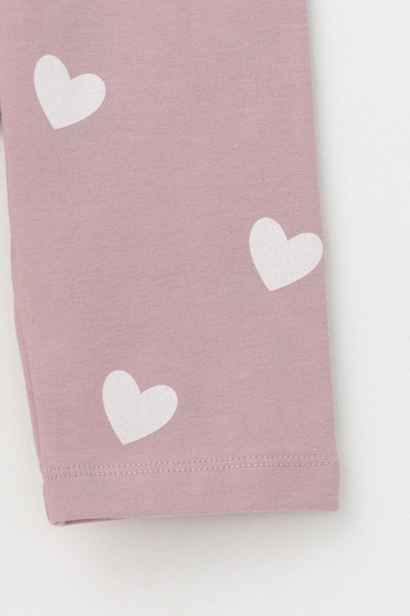 картинка Бриджи для девочки Crockid КР 4321 розово-сиреневый, сердечки к447 от магазина детских товаров ALiSa