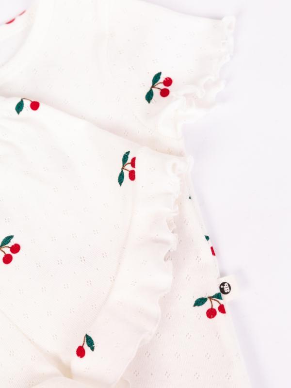 картинка Пижама для девочки Baby Boom КС21/5-Р Ажурная рибана Вишенки от магазина детских товаров ALiSa