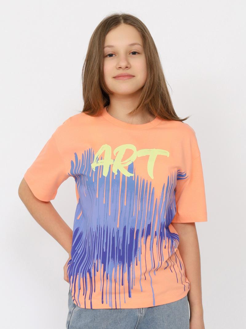 картинка Футболка для девочки CRB CSJG 63757-47-394 Персиковый от магазина детских товаров ALiSa