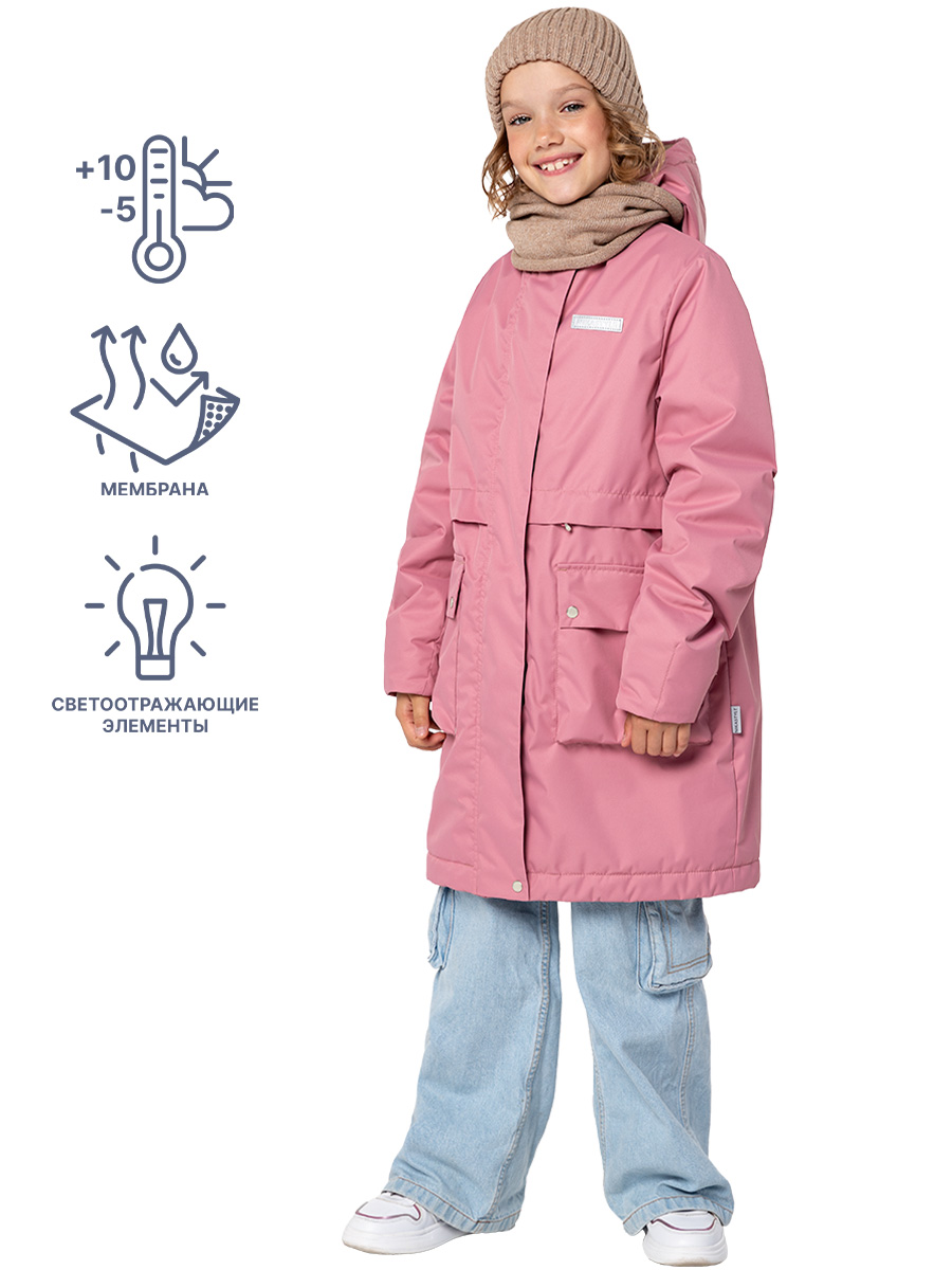 картинка Куртка утепленная для девочки NIKASTYLE 4м3624 лосось от магазина детских товаров ALiSa