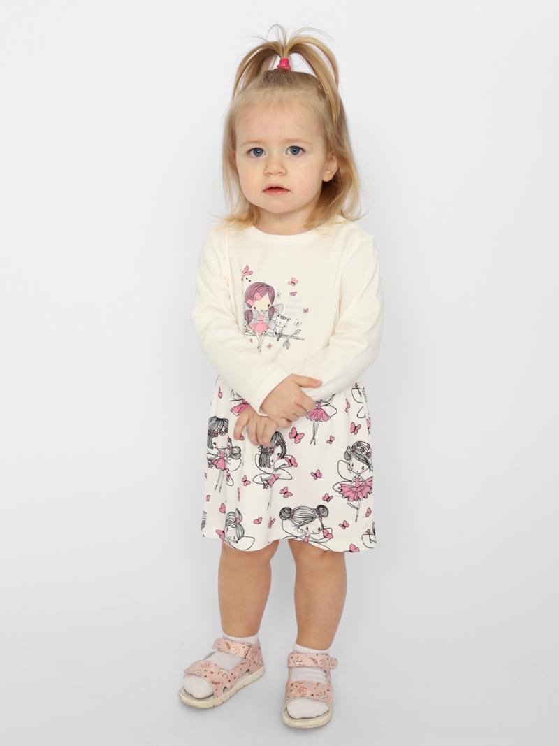 картинка Платье для девочки Сherubino CSNG 63417-21-347 Экрю от магазина детских товаров ALiSa