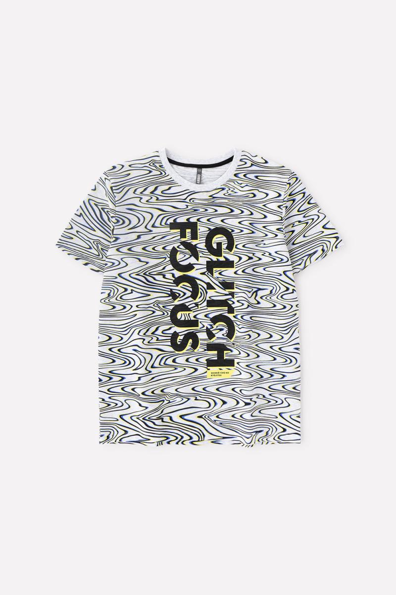 картинка Футболка для мальчика КБ 301783 светло-серый меланж к66 от магазина детских товаров ALiSa