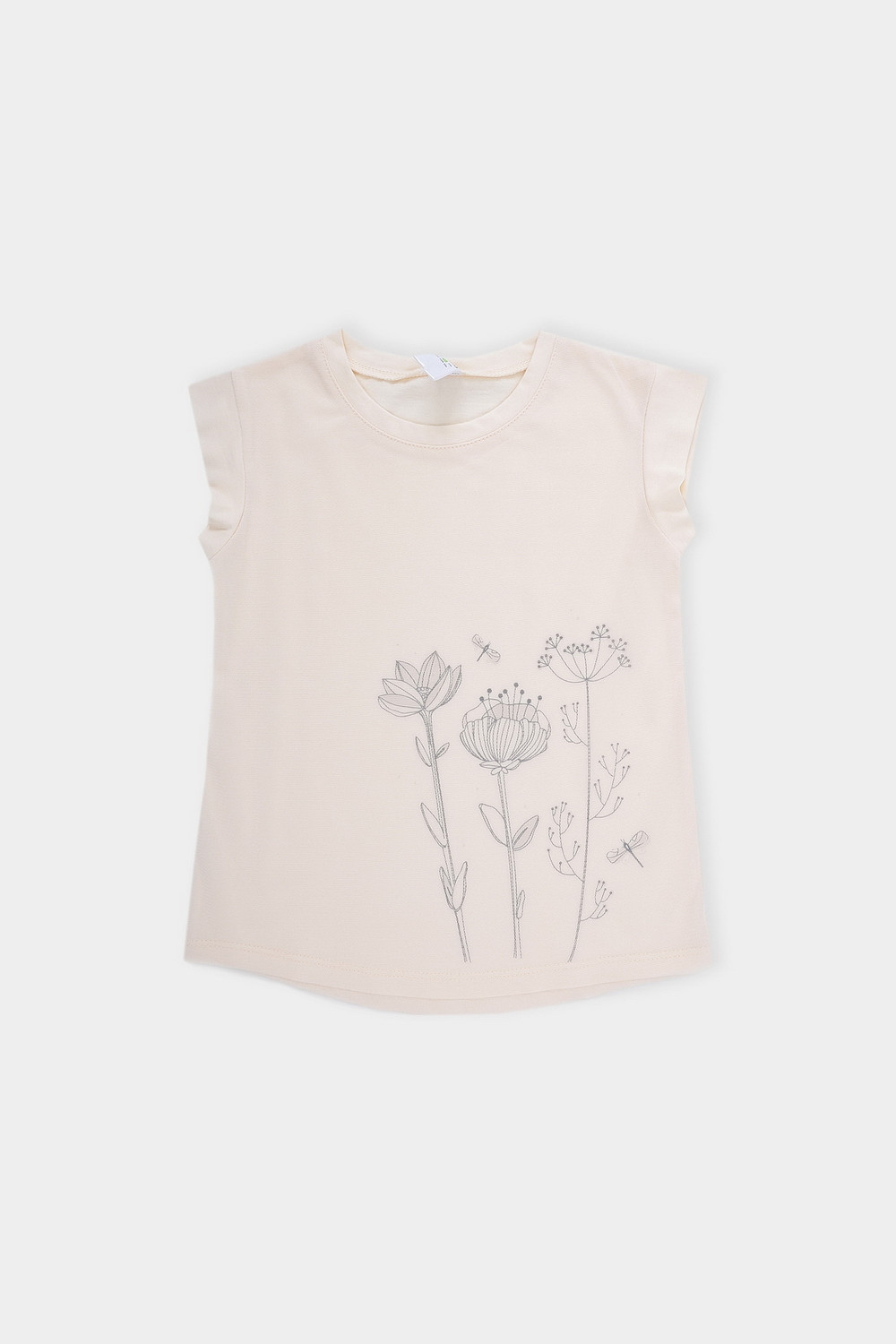 картинка Футболка для девочки Crockid К 302133 сливки от магазина детских товаров ALiSa