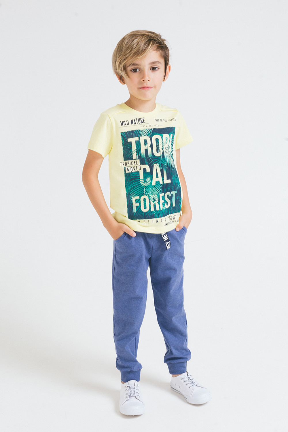 картинка Брюки для мальчика Crockid КР 4792 синий меланж к240 от магазина детских товаров ALiSa
