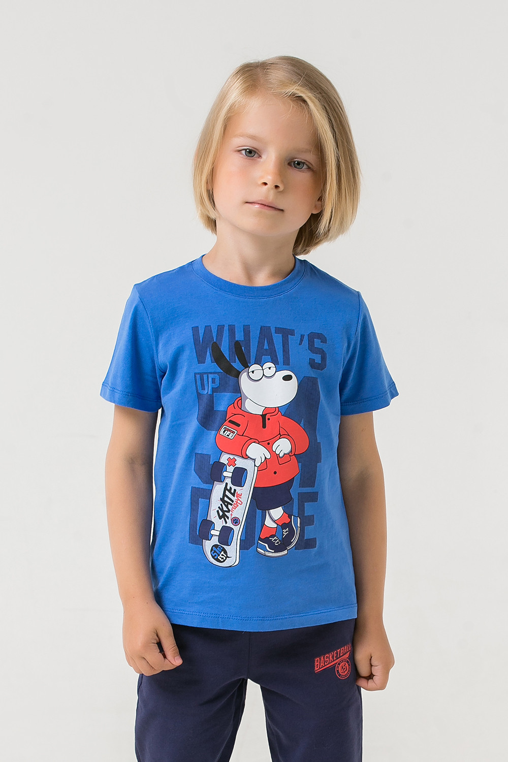 картинка Футболка для мальчика Crockid К 301278 ярко-голубой к1259 от магазина детских товаров ALiSa